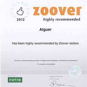 Prizes and awards: Zoover Award 2012