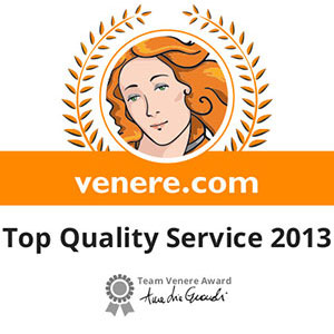 Prizes and awards: Venere.com Top Quality Service 2013